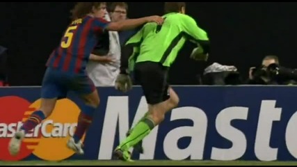 Jens Lehmann vs Puyol and Ibrahimovic - Kung Fu Lehmann 