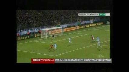 С късен гол на Робен Байерн отстрани Бохум с 2 :1 за Купата Европейски футбол