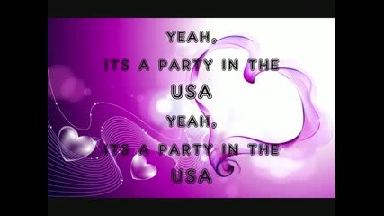 miley cyrus - party in the Usa + lyrics