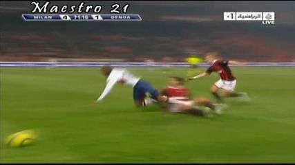 !!! Вижте !!! уникалана защита на Милан срещу Дженоа 