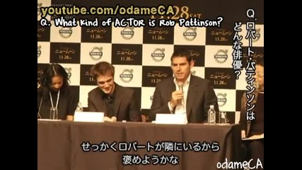 New Moon Japan press conference - Robert Pattinson and Chriz Weitz 