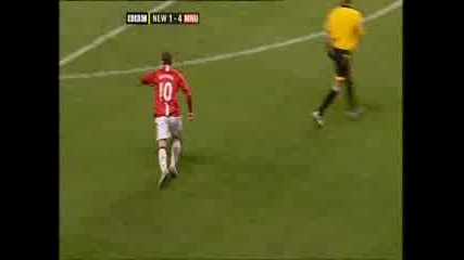 Rooney 4:1 - Newcastle Vs Man Utd