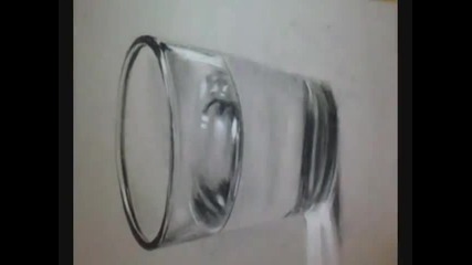 Как да нарисуваме 3d чаша с вода реалистично