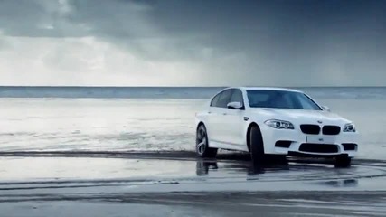 Bmw M5 hits the beach in Wales (full)