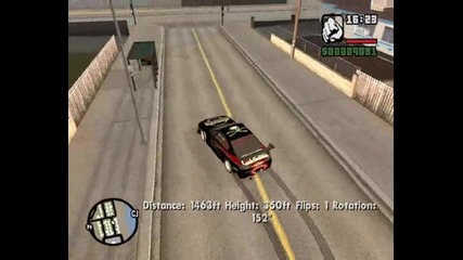 Mega stunts by [tdb]dr17f[srd][dbt] in Gta : S A ( s trainer!! )