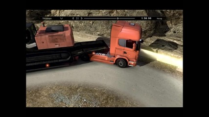 Scania Truck Driving Simulator-тесен и стръмен път