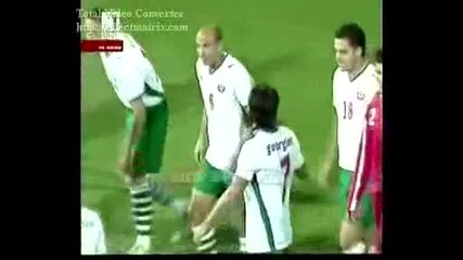 България - Грузия 6:1 до първото полувреме хетрик на Бербатов и 2 гола на Петров 