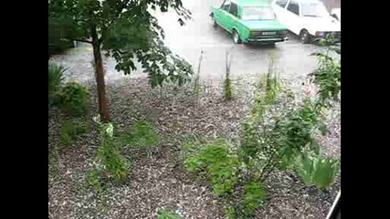 Силна градушка в Бургас