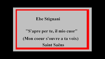 Ebe Stignani - S`apre per te, il mio cuor / Mon coeur s`ouvre a ta voix - Samson et Dalila 