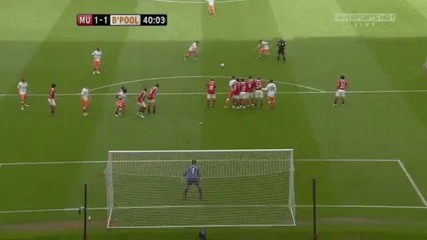 Manchester United 1-1 Blackpool ( Adam )