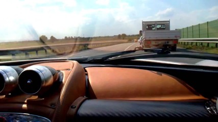 Pagani huayra brutal acceleration on the public road