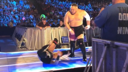 Samoa Joe attacks Tye Dillinger before SmackDown LIVE: WWE.com Exclusive, July 10, 2018