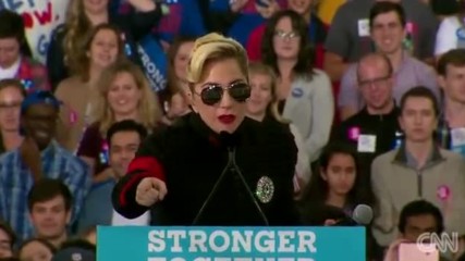 Lady Gaga на събитие, в подкрепа на Hillary Clinton