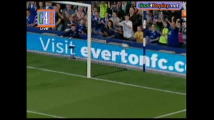 Everton 2:0 Malaga Goal na Leon Osman