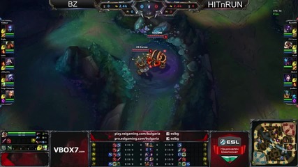 LOL - ESL Национален Шампионат PD6 - Biskvitki Zakuska vs HITnRUN игра 2