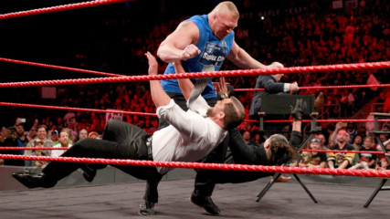 Brock Lesnar wreaks havoc on "Miz TV": Raw, Aug. 7, 2017