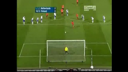07.09.2010 Холандия 2 - 0 Финландия първи гол на Хинтелаар 