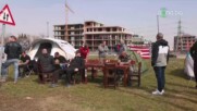 Фенове на ЦСКА организираха палатков лагер пред БФС