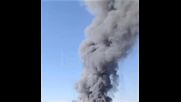 Голям пожар избухна в складове и производствени цехове в Свищов