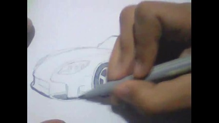 Drawing - Рисуване на Mazda Rx7