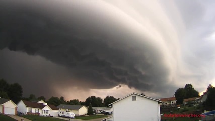 Time lapse - Тежка буря в Сейнт Луис, Мисури 20.8.2014