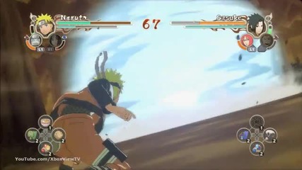 Naruto Shippuden Ultimate Ninja Storm 2 - Naruto vs. Sasuke Gameplay