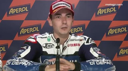 Jorge Lorenzo interview after the Misano Gp