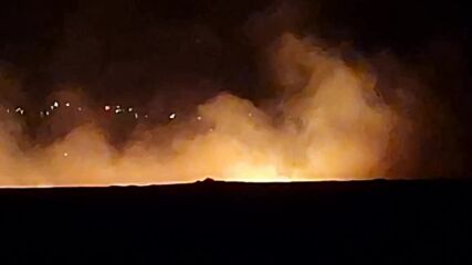 Пожар избухна в близост до военния полигон край Казанлък