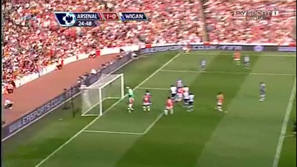 Arsenal - Wigan 1:0 - Гола на Томас Вермален