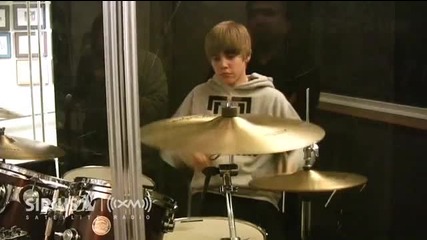 Justin Bieber Live Drum Solo at Sirius Xm 