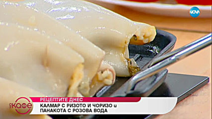 Рецептата днес: Калмари с ризото и чоризо И панакота с розова вода - На кафе (28.03.2019)