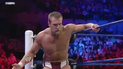 Daniel Bryan - Jumping Knee Strike Off Apron