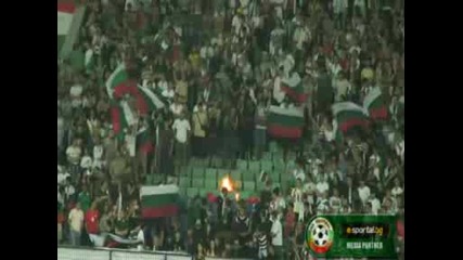 Запалени седалки в сектор Б на Националния стадион - България - Ейре 1:1