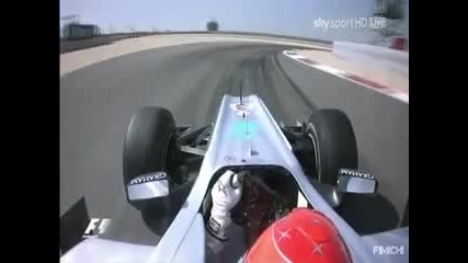 schumacher onboard bahrain 2010