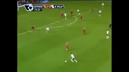 Liverpool v s Aston Villa 1 - 3 Full Match Goals Highlights 24 - 08 - 2009