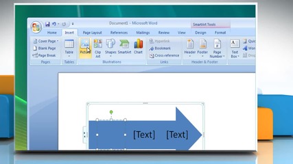 Microsoft® Word 2007: How to create a flow chart with pictures in Windows® Vista?