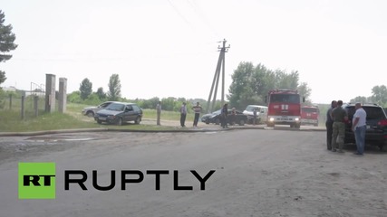 Ukraine: Out of control oil depot blaze threatening Kiev army unit