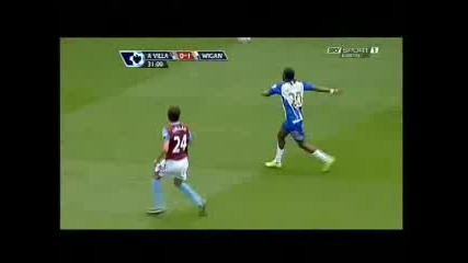 15.8.2009 Астън Вила - Уигън 0 - 1 гол на Родалега