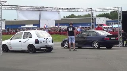 Драг - Bmw M3 e36 vs Opel Corsa B (wins) - 1/4 Mile