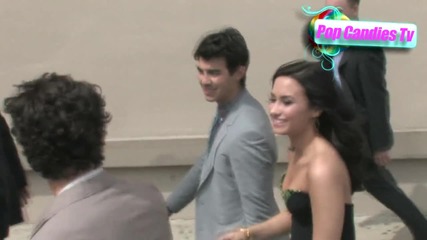 Demi Lovato, Joe Jonas, Nick Jonas & Kevin Jonas depart El Capitan Theatre in Hollywood!