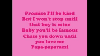 Lady Gaga Paparazzi - Lyrics