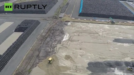 Разчистването на ядрените отпадъци във Фукушима, заснето от дрон