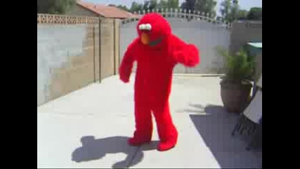 Elmo from Sesame Street just C - walkin