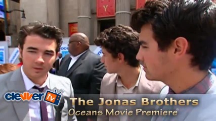 Jonas Brothers Interview at Oceans Movie Premiere 