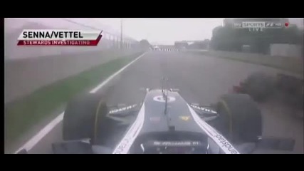 F1 Гран при на Канада 2012 - Senna ядосан на Vettel Fp 2 [hd][onboard]