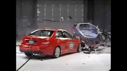 2007 - 2011 Mercedes - Benz C320 (w204) Vs. 2008 - 2011 Smart Fortwo Iihs Offset.wmv