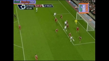 24/08/2009 Liverpool - Aston Villa 0 - 2 Goal na Curtis Davies