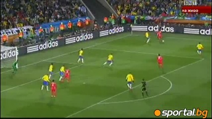 15.06.2010 Бразилия - Северна Корея 2:1 Всички голове и положения - Мондиал 2010 Юар 