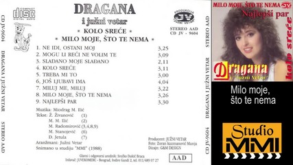 Dragana Mirkovic i Juzni Vetar - Milo moje, sto te nema (Audio 1988)