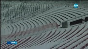 Състоянието на терена на стадион "Българска Армия" преди мача ЦСКА - Берое